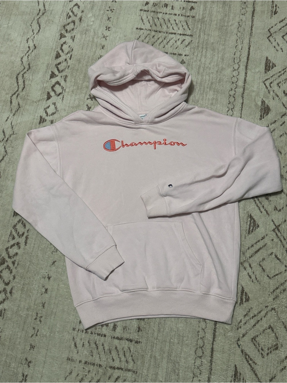 Champion Kids Light Pink Logo Hoodie